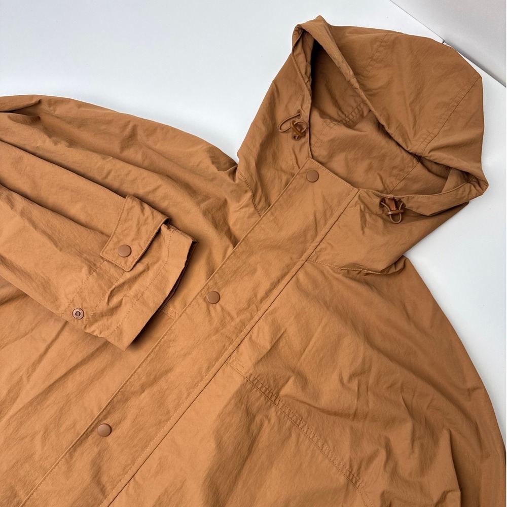 Uniqlo U Mens Packable Hooded Parka Jacket Brown Nylon 311-449893 Size M